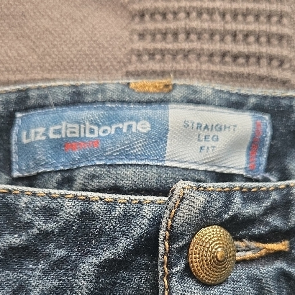 Liz Claiborne Blue Straight Leg Jeans - Picture 2 of 10